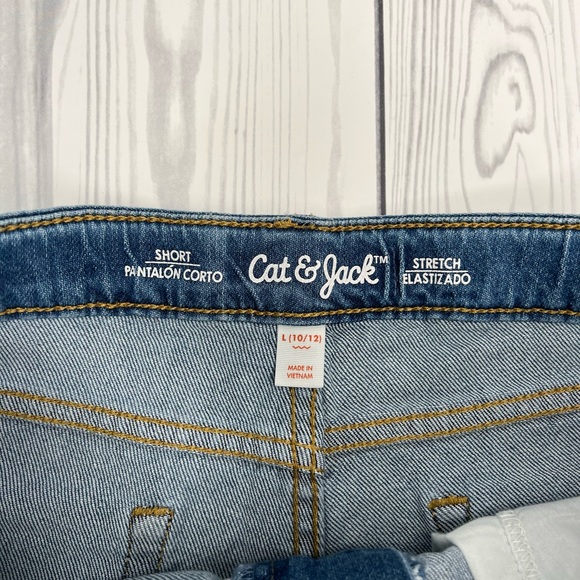 Girls' Cut-Off Jean Shorts - Cat & Jack™ Medium Wash - Picture 7 of 7